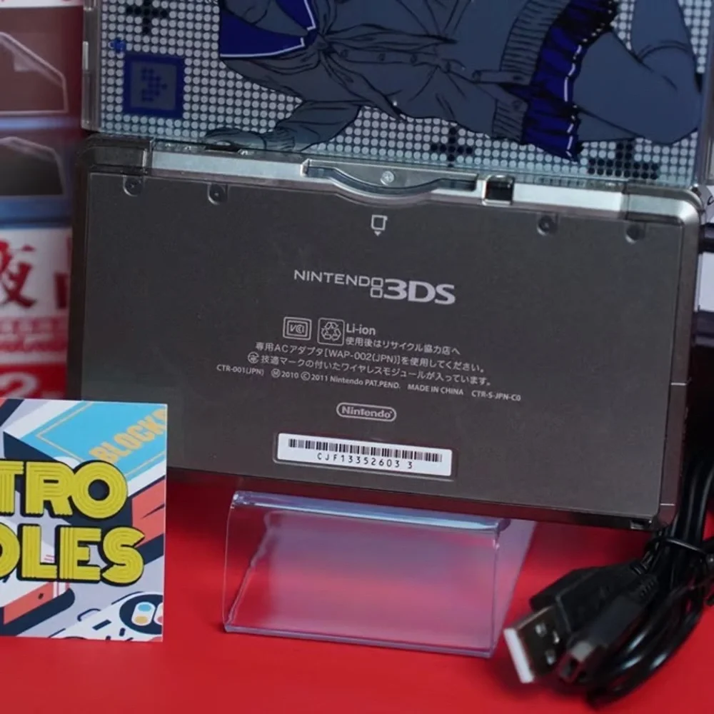 Nintendo 3DS with Anime Art and Black Accents